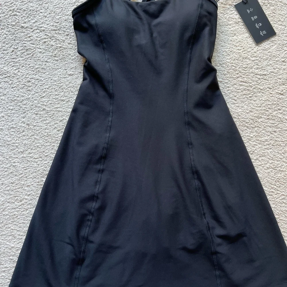 Abercrombie & Fitch YPB SculptLUX Strappy-Back Mini Dress Black Built In Shorts - Picture 11 of 16